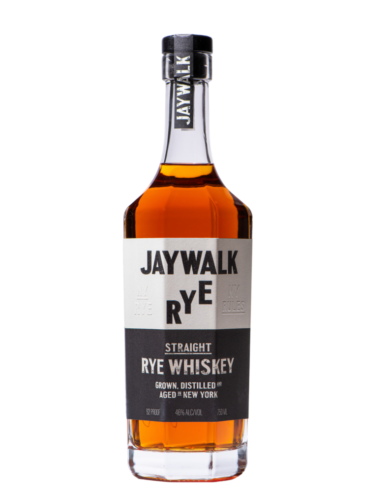 Jaywalk Straight Rye Whiskey from NY Distilling.