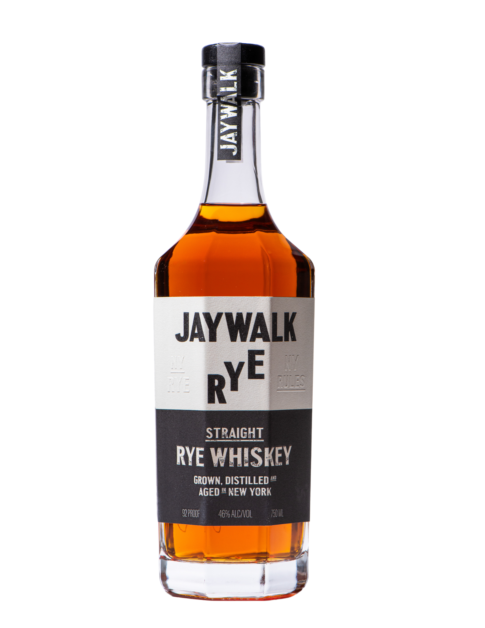 Jaywalk Straight Rye Whiskey from NY Distilling.